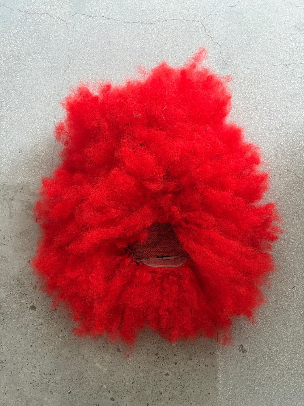 Large Red Orange Afro Costume Wig